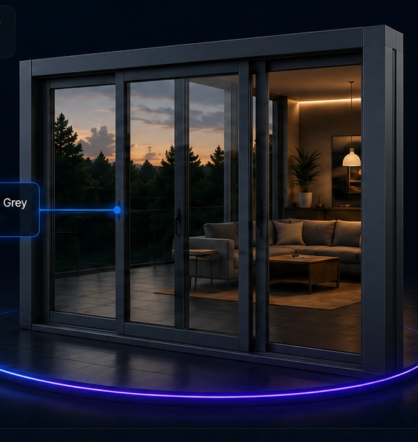 Sliding door configurator material preview